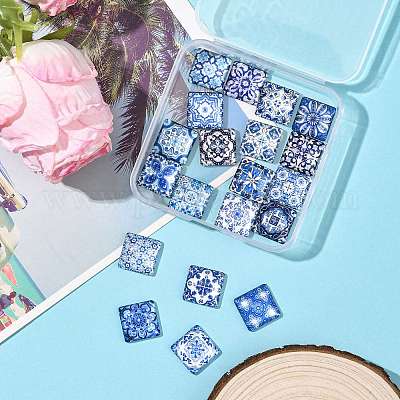 1 пакетик стеклянных кабошонов GGLA-FS0001-17-1