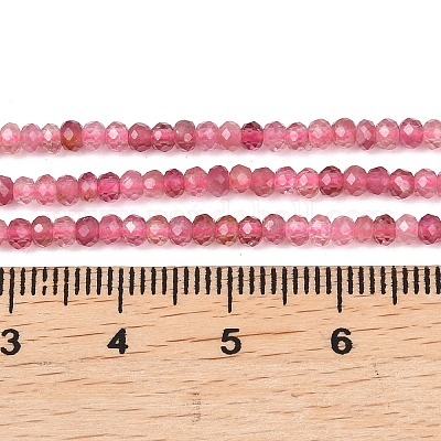 Нити из граненых ронделей из натурального розового турмалина&nbsp;G-F289-45-01-1