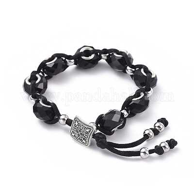 Плетеные браслеты из бисера ручной работы стеклянные европейские BJEW-JB05042-03-1