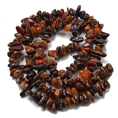 Нити натуральных красных бусин из питерсита G-G905-16-1