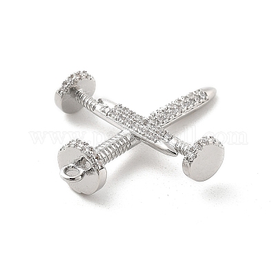 Латунные микропаве прозрачные подвески с фианитом KK-L228-44A-P-1