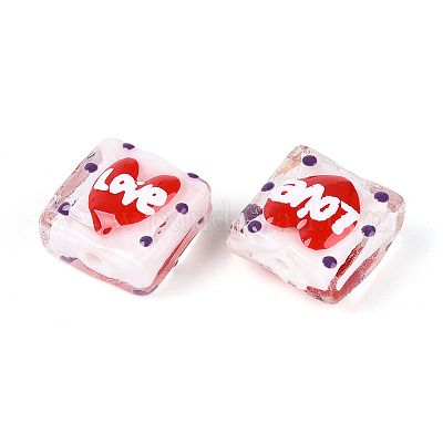 Ручной спрей окрашены бусины бисера LAMP-N035-02H-1