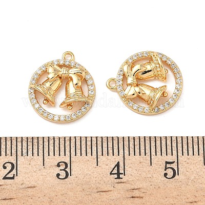 Латунные микропаве прозрачные кубические циркониевые подвески KK-B160-01G-1