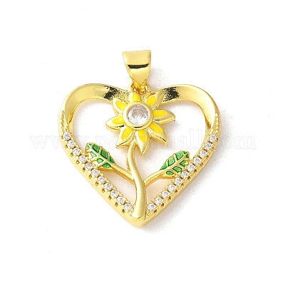 Латунные микро проложить кубического циркония подвески KK-A252-36G-1