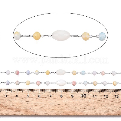 Цепочки из ракушек и хрустальных бусин ручной работы CHS-T006-09P-1
