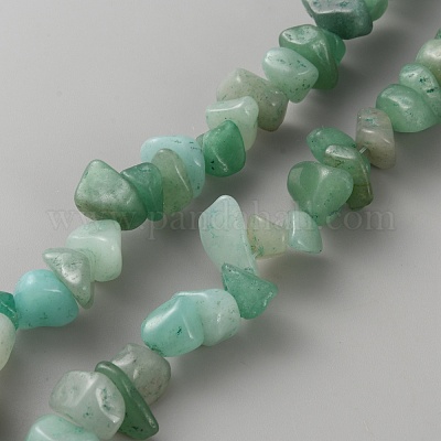 Естественный зеленый авантюрин бисер нитей G-WH0035-25C-1