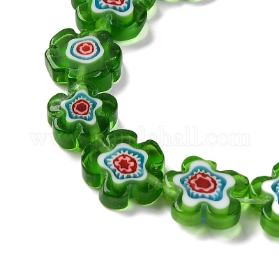 Ручной работы millefiori стеклянные бусины нитки LAMP-G164-08F-1