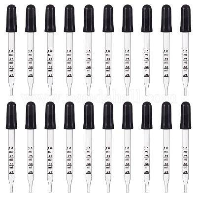 Стеклянные капельницы с прямым наконечником AJEW-WH0248-783-1