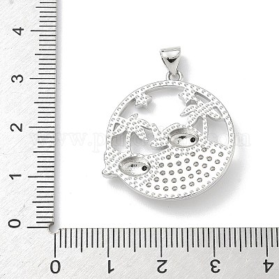 Латунные микро проложить кубического циркония подвески KK-P330-07C-P-1