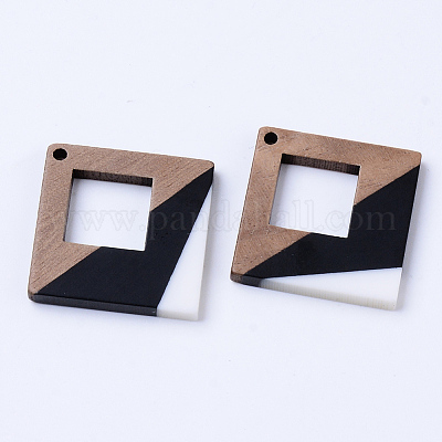 Подвески из смолы и ореха&nbsp;X-RESI-N025-006A-B01-1