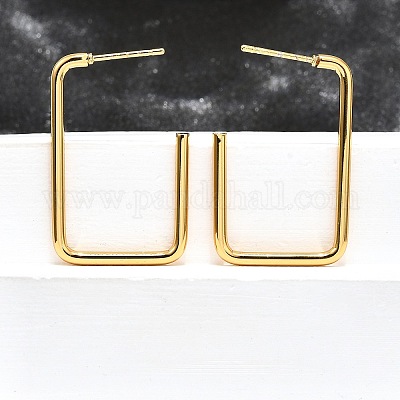 201 серьги-гвоздики из нержавеющей стали EJEW-I245-18E-1