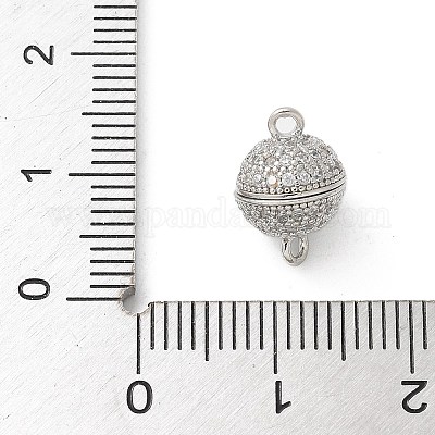 Латунные микро проложить кубического циркония магнитные застежки KK-U052-03P-1