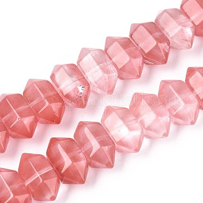 Вишневого кварца стеклянные бусы пряди G-T142-60-1