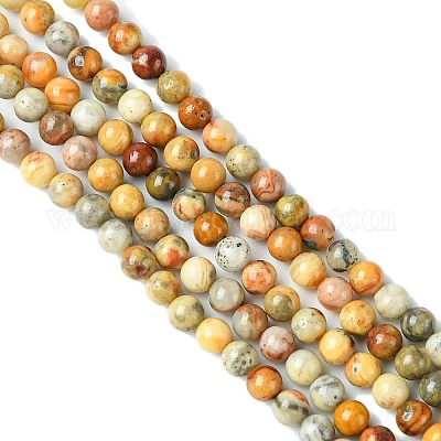 Натуральные сумасшедшие кружевные агатовые круглые бусины X-G-E334-4mm-20-1