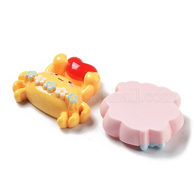 Кабошоны из непрозрачной смолы на тему океана RESI-H155-13-1