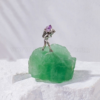 Самородки из натурального флюорита и латуни&nbsp;PW-WG22110-04-1