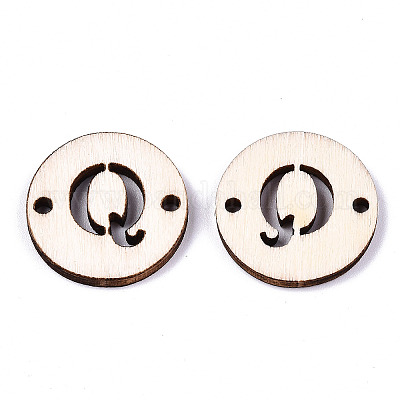 Необработанные соединители звеньев из натурального тополя WOOD-S045-140A-01Q-1