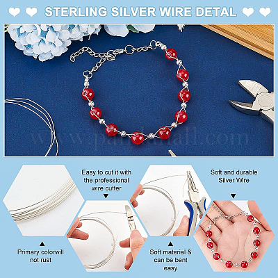 1шт 999 тонких серебряных провода STER-BC0001-66A-1