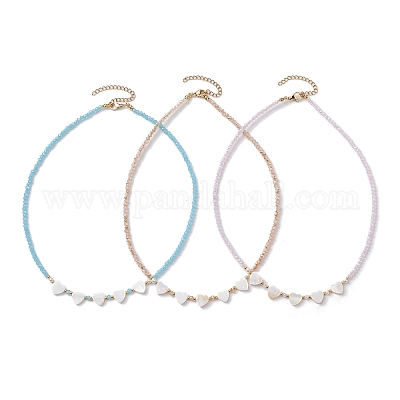 Стеклянные бусины ожерелья NJEW-JN04723-1