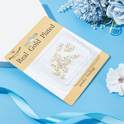 14шт латунные подвески из кубического циркония с микро-паве ZIRC-BBC0002-45-1