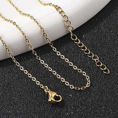 Ожерелье из нержавеющей стали 304 с цепочкой STAS-T040-PJ205-40-1