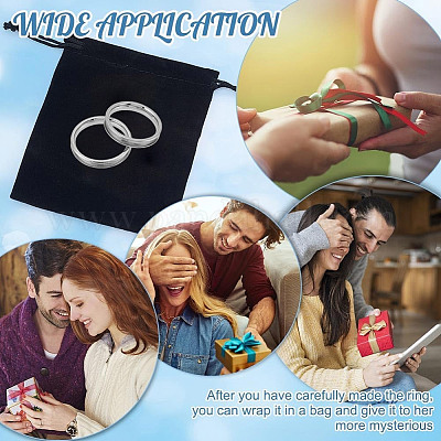 4 шт. 4 стиля из нержавеющей стали с рифлеными кольцами для пальцев STAS-LP0001-43P-01-1