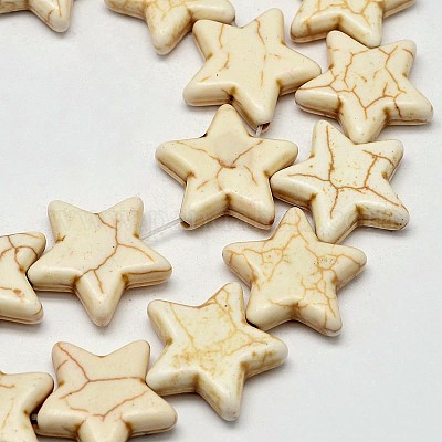 Окрашенные синтетические бирюзовые бусины&nbsp;G-M144-04-D-1