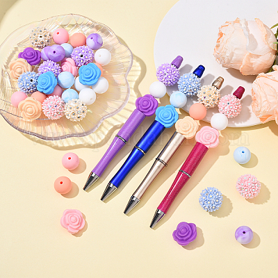 Наборы для изготовления самодельных пластиковых ручек-бусин DIY-YW0012-38-1