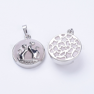 Природного розового кварца подвески G-K234-A13-1