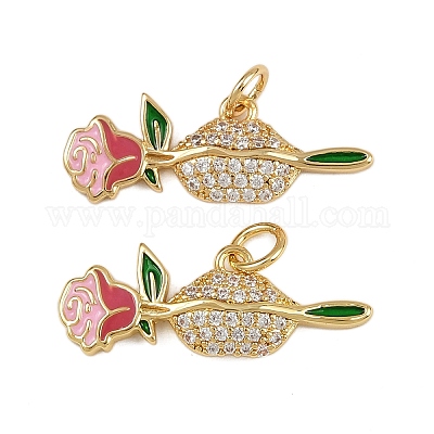 Латунные микро проложить кубического циркония подвески KK-L241-07G-1