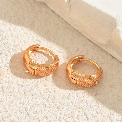 Фактурные серьги-кольца из латуни VF6363-2-1