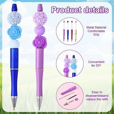 Наборы для изготовления самодельных пластиковых ручек-бусин DIY-YW0012-38-1