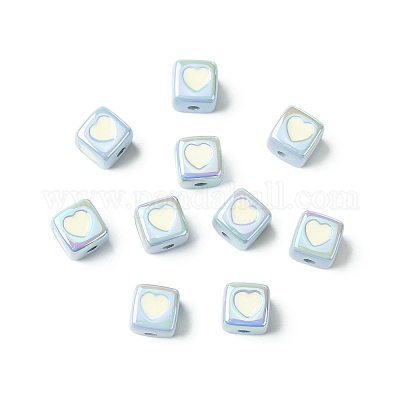 10 шт. непрозрачные акриловые эмалевые бусины ACRC-FS0001-02A-1