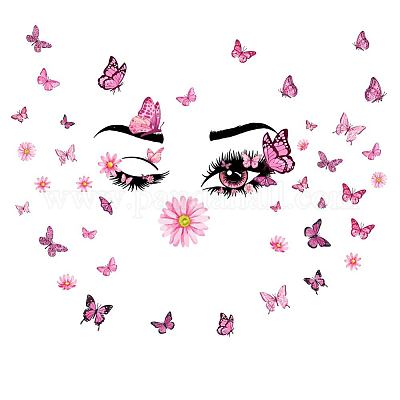 Beauty Eyes And Butterfly Wall Stickers Living Room Bedroom Decoration  Wallpaper Mural Pvc Stickers Art Decals