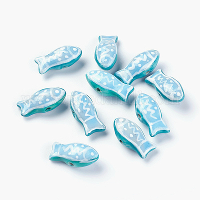 Ручной печатный шарики фарфора PORC-E015-17A-1