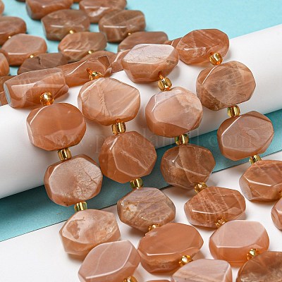 Натуральный Sunstone бисер пряди G-G072-A03-02-1