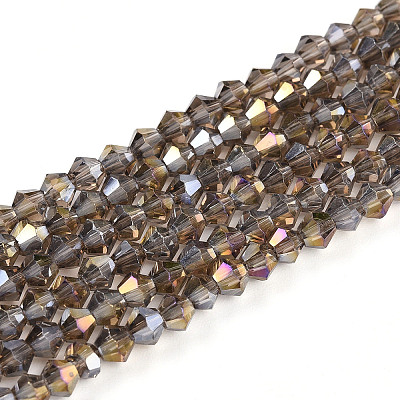 Прозрачные стеклянные бусины гальваническим пряди EGLA-A039-T3mm-B30-1