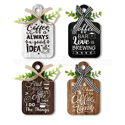 Деревянная подвеска HJEW-WH0074-018-1