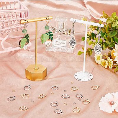 60 шт. 2-цветная фурнитура для сережек из нержавеющей стали 304 DIY-CN0002-52-1