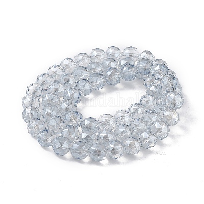 Прозрачные стеклянные бусины гальваническим пряди EGLA-F154-PL01-1