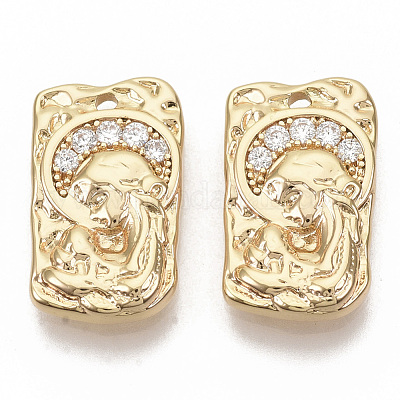 Латунные микро проложить кубического циркония подвески KK-T051-05G-NF-1