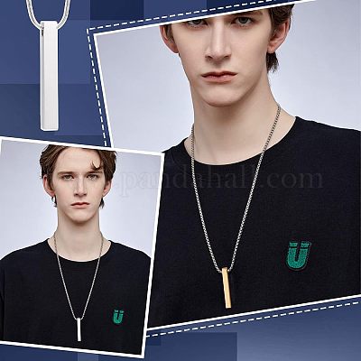 Наборы для самостоятельного изготовления прямоугольного кулона-ожерелья DIY-UN0003-52-1