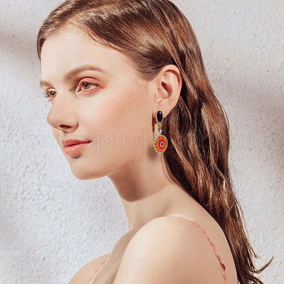 Бусины ручной работы подвески тысячецветник LAMP-S191-08-1