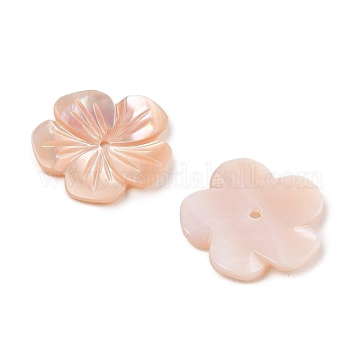 Резные бусины из натуральной розовой ракушки SSHEL-I026-12C-03-1