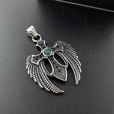 Винтажные готические подвески из нержавеющей стали 304 с кубическим цирконием ZQ9567-1