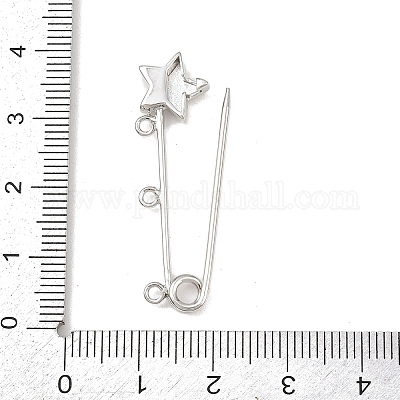 Фурнитура для броши в форме звезды из латуни KK-Z132-01P-02-1