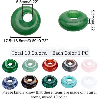 10шт 10 стиля подвески из натуральных и синтетических драгоценных камней G-NB0003-90-1