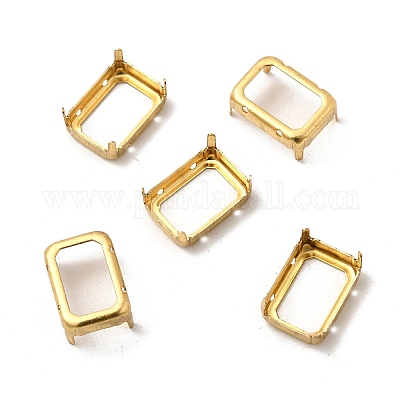 Прямоугольный восьмиугольный латунный пришивной штырь KK-N0084-A04-13x18G-1