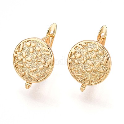 Латунная серьга-кольцо KK-N261-33G-1