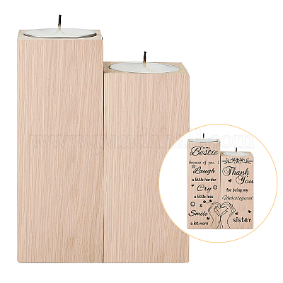 Деревянный подсвечник AJEW-WH0268-002-1